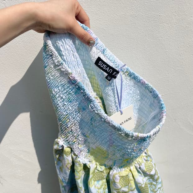 susan fang embroidered skirt