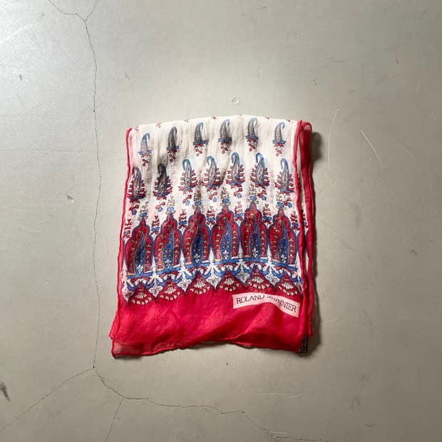 80’s Roland Munnier Vintage Silk Scarf