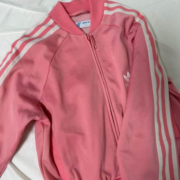 아디다스 딸기우유 핑크 세미크롭 져지