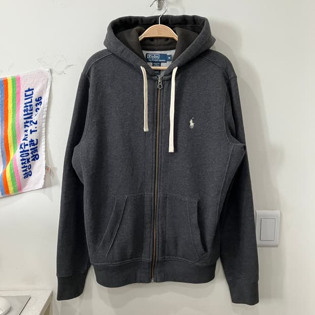 118 폴로 와플 후드집업