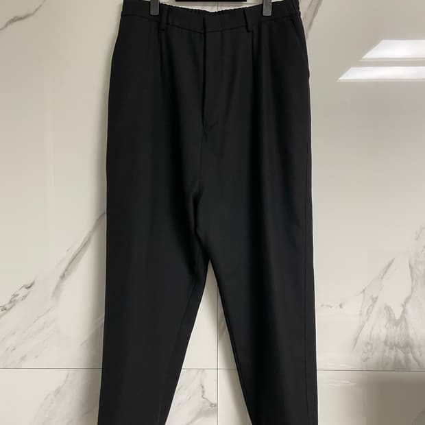 준지 블랙 울 와이드 팬츠 48사이즈