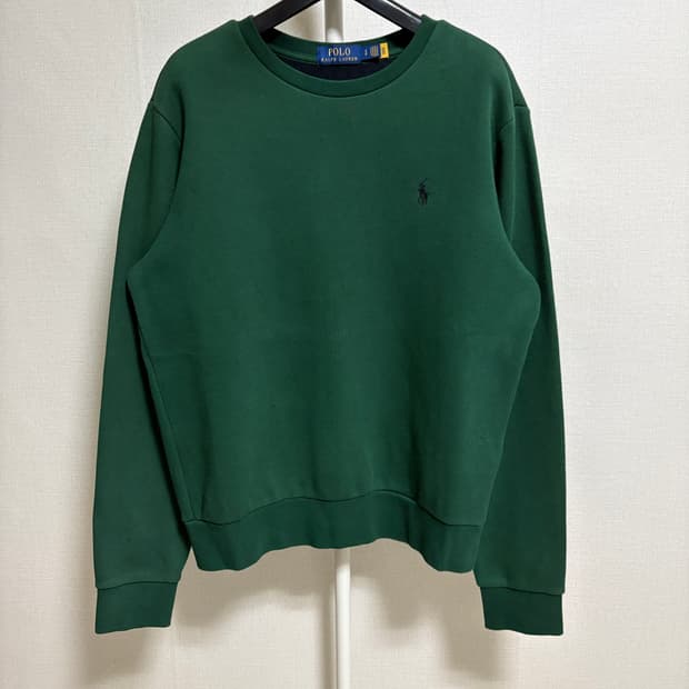 폴로 랄프로렌 기모 본딩 맨투맨 스웻셔츠 / 딥그린, S