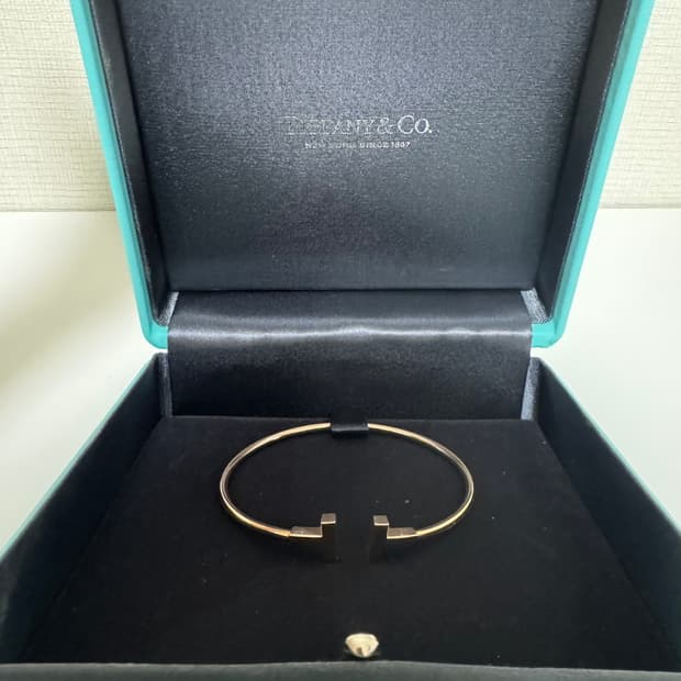 티파니앤코 티 와이어 브레이슬릿 로즈골드