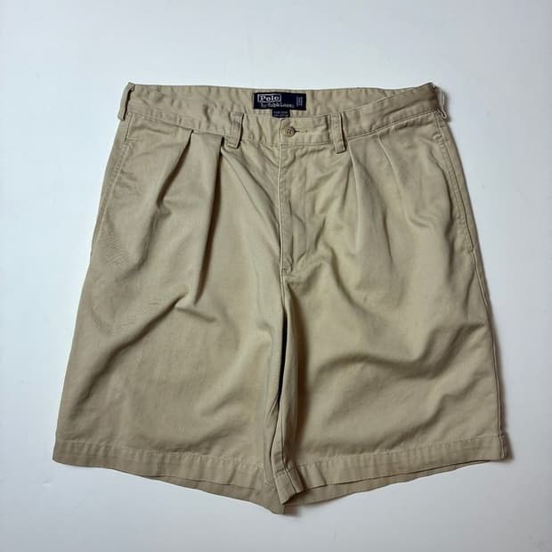 폴로 랄프로렌 00's 베이직 코튼 투턱 치노 반바지 PN9083