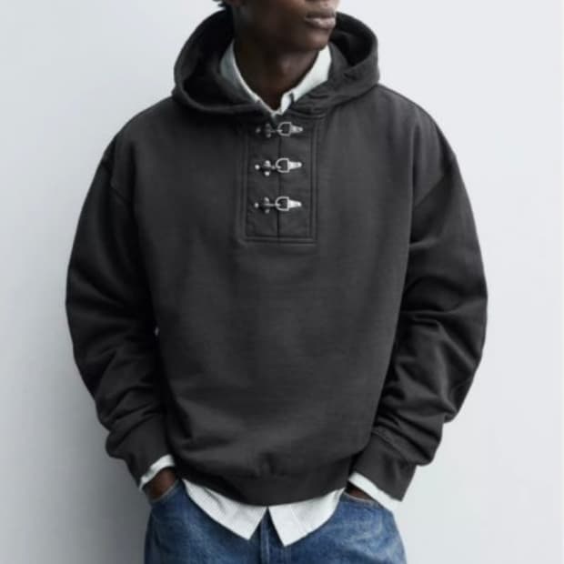 자라 토글 후드티 그레이 M