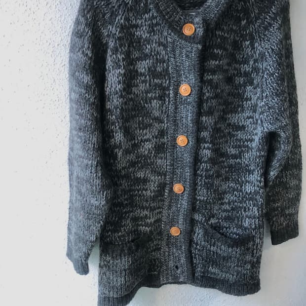 차콜 니트 원피스