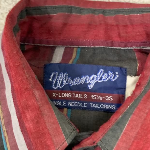 WRANGLER 웨스턴 워싱 페인트 셔츠