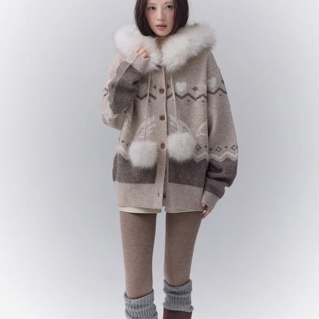 더티스 엔젤 퍼 집업 후디