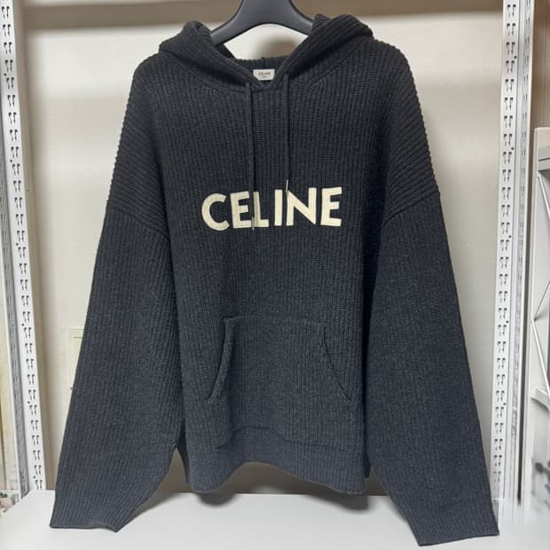 셀린느 리브드 울 니트 후드 XXL 