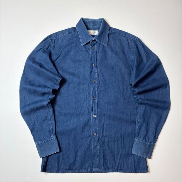 입생로랑 00's 자수 로고 데님 셔츠 PN8337