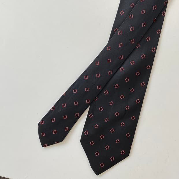샤르베(Charvet) 명품 정품 블랙넥타이 7.8cm