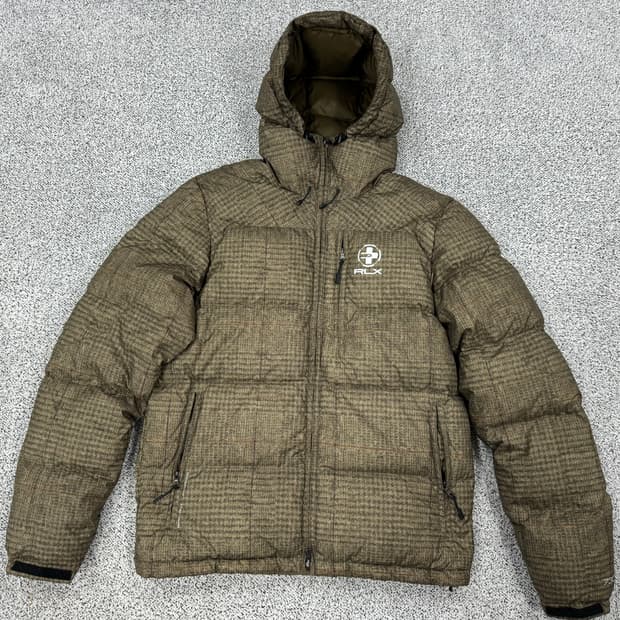 폴로 랄프로렌 RLX 글렌 플레이드 다운패딩