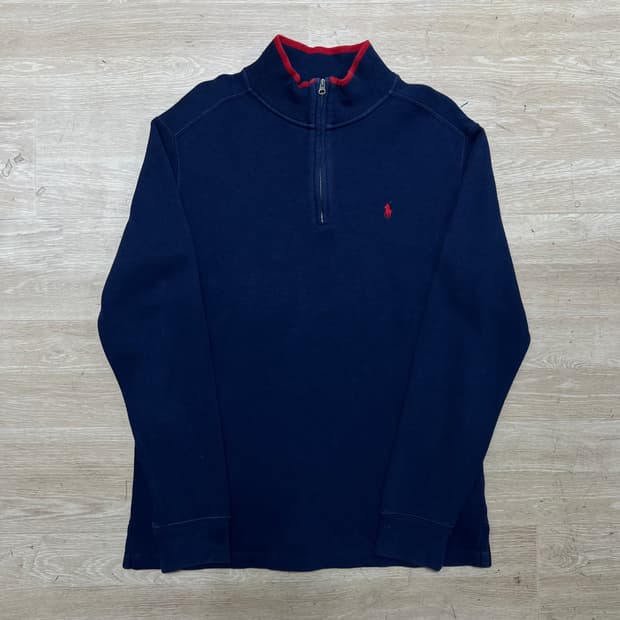 폴로 랄프로렌 키즈 스몰포니 반집업 니트 [네이비] XL(18-20)