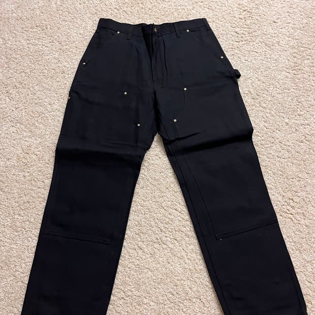 [새상품/36*32BLK] 칼하트 B01 더블니, 더블 프론트 워크 팬츠