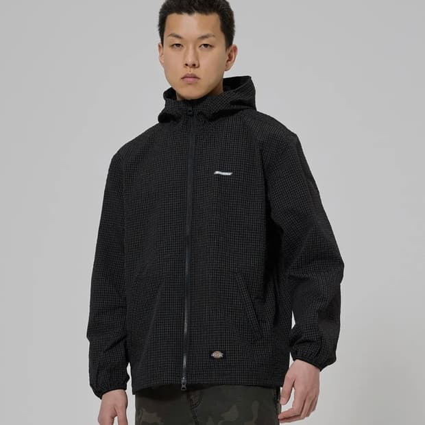디키즈 그리드 라이트 윈드브레이커 바람막이 블랙 l