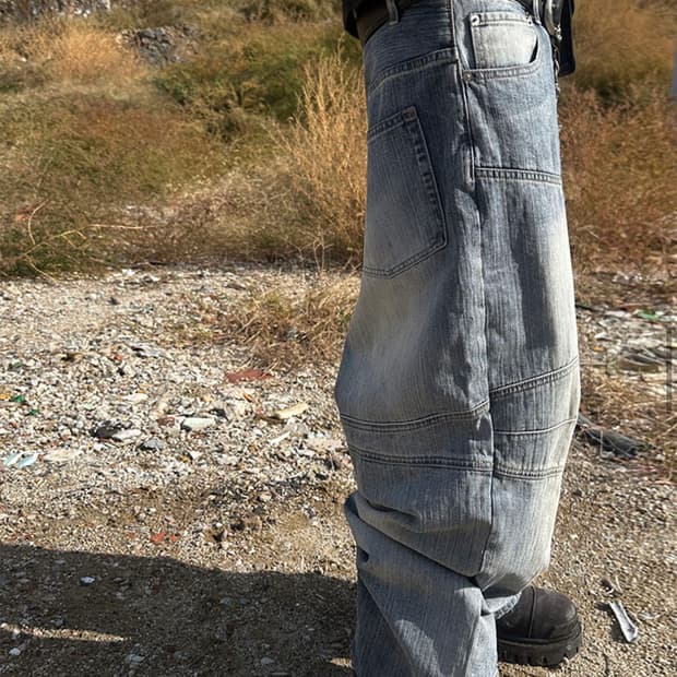 [2] 어웬드 블루 와이드 바이커 진