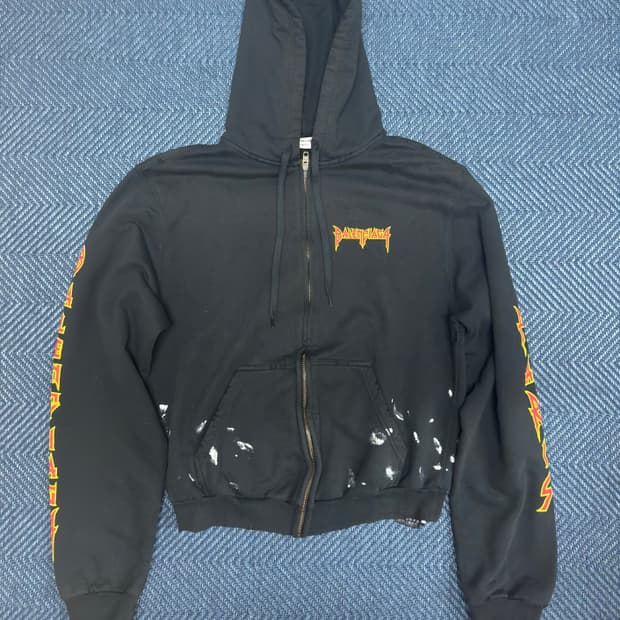 발렌시아가 메탈로고 후드집업 스몰핏