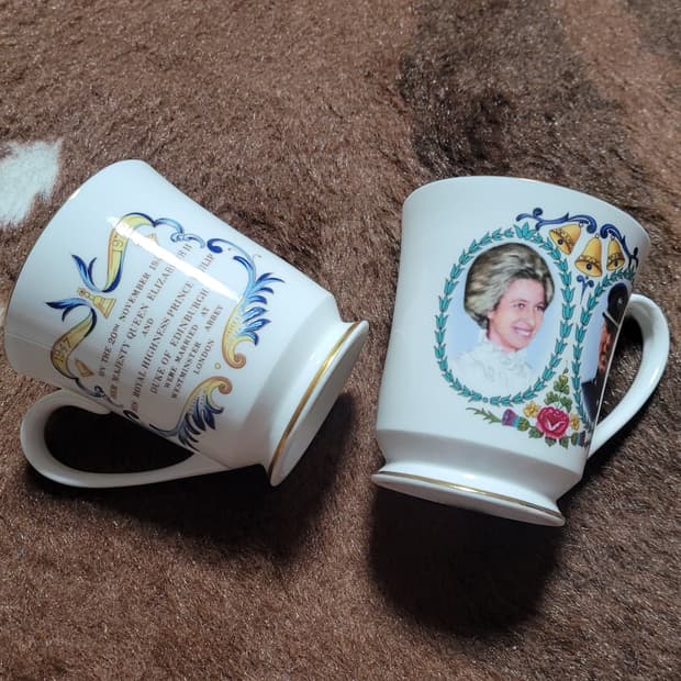 영국 왕실 기념 앤슬리 머그잔 셋트(2종)