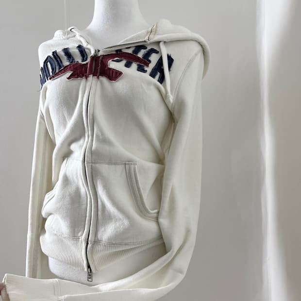 홀리스터 아이보리 후드집업