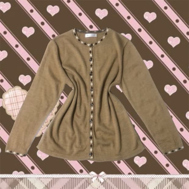 라떼갸루 니트 가디건 빈티지 모리걸 리즈리사 엑시즈팜 메조피아노