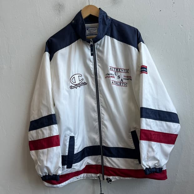 챔피온 올드스쿨 USA로고 바람막이 자켓
