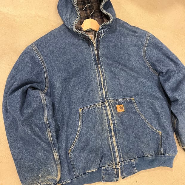 빈티지 칼하트 데님 후디자켓