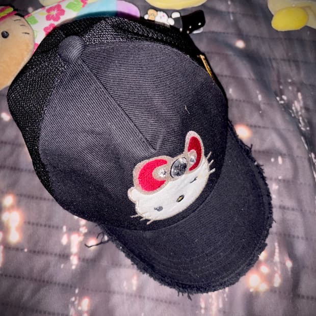 빈티지 Rady 키티 블랙 볼캡 y2k