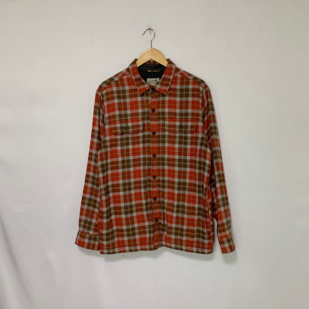 L.L.Bean 체크 셔츠 남방 엘엘빈 기모 남녀공용 빈티지 L