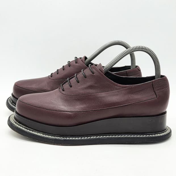 질샌더 우먼스 레이스업 슈즈 버건디 (39)