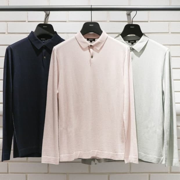 DKNY 이태리 울 카라넥 롱슬리브 니트