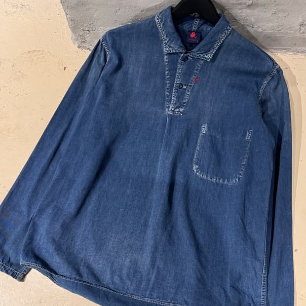 45rpm 인디고 데님 풀오버 셔츠 