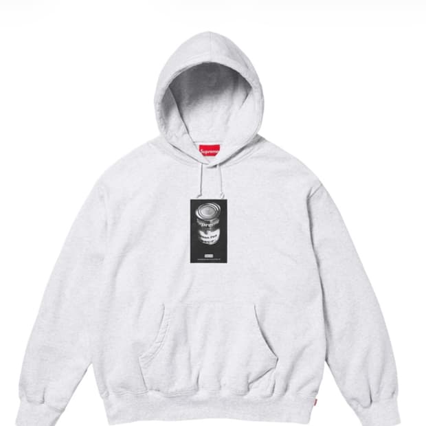 (XL) 슈프림 수프 캔 후드 스웨트셔츠 애쉬 그레이