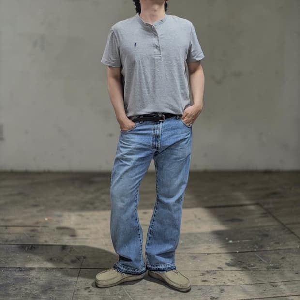 폴로 랄프로렌 헨리넥 반팔티 L M0286