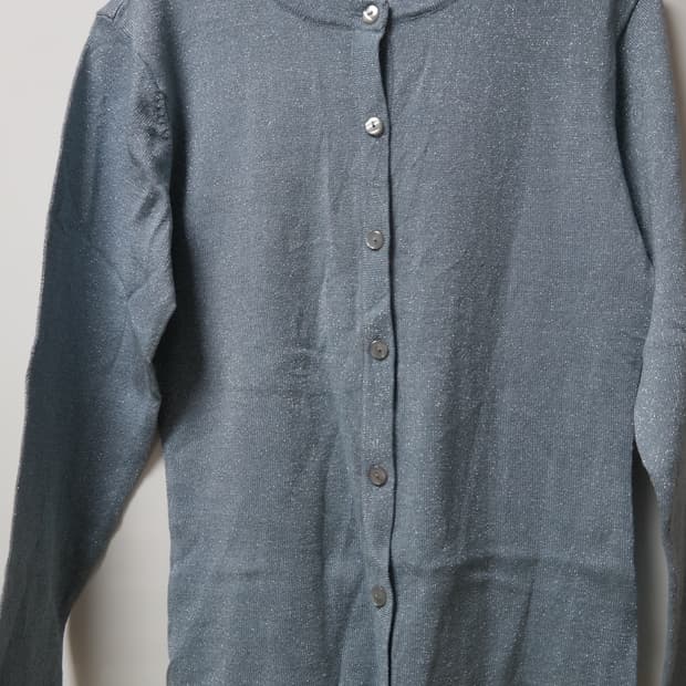 하늘색 반짝이 가디건