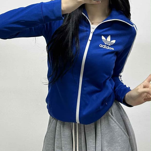 아디다스 빅유로파 블루 걸즈 트랙탑 져지(90)