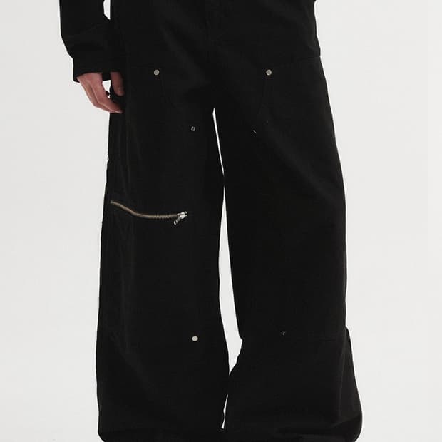 DNSR 카펜터 팬츠 바지 블랙 L