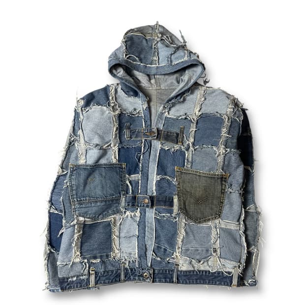 BONOBOS 빈티지 패치워크 커스텀 데님 자켓