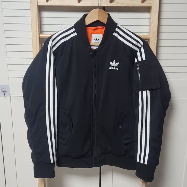 아디다스 삼선 블랙 봄버 점퍼 자켓 