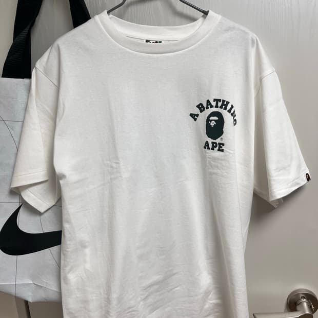 BAPE ABC Camo College ATS T-Shirt White 