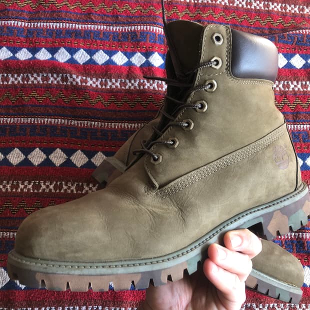 팀버랜드 6인치 올리브 카모 부츠 280
