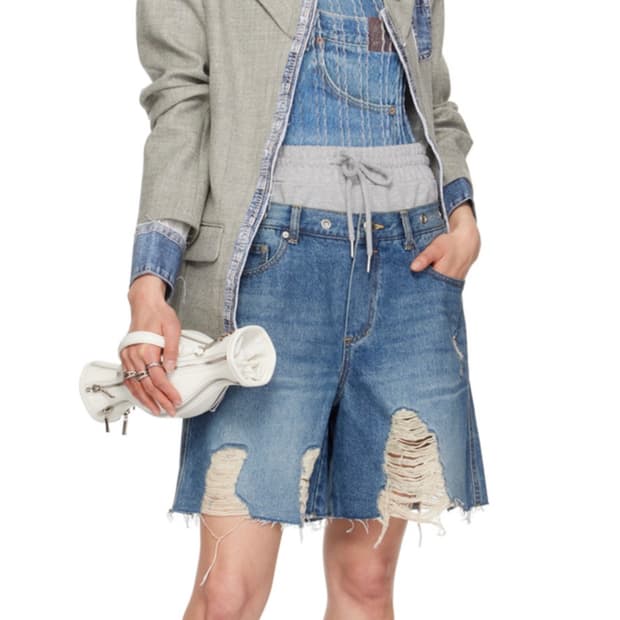 앤더슨벨 Denny Sweat Waist Damaged Shorts