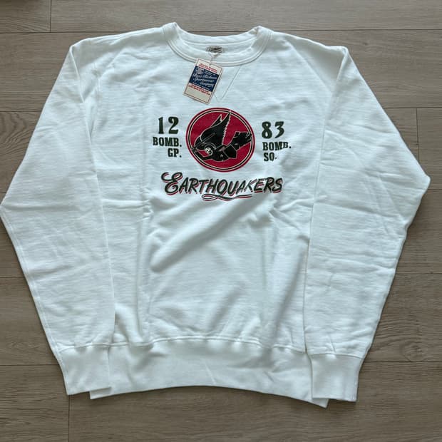 버즈릭슨 화이트 스웻 셔츠 맨투맨 XXL 83rd BOMB.SQ.