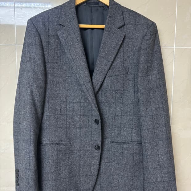 트루젠 그레이 체크 자켓