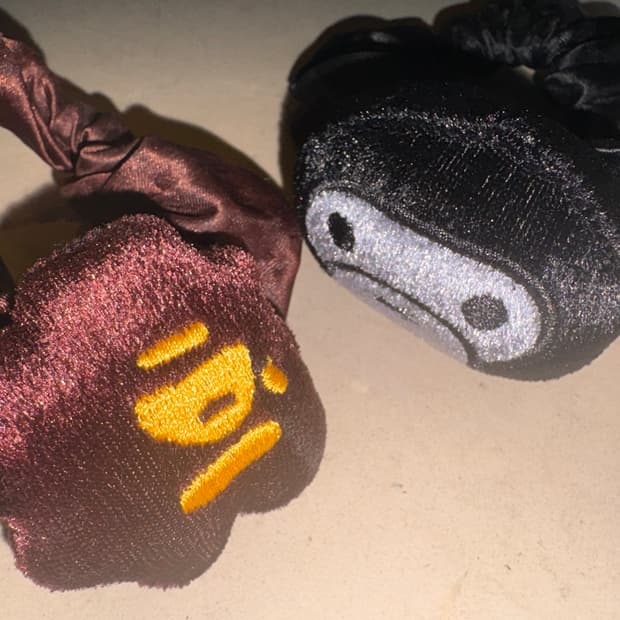 베이프 bape 베이비 마일로/빅사루 머리끈 스크런치 곱창밴드