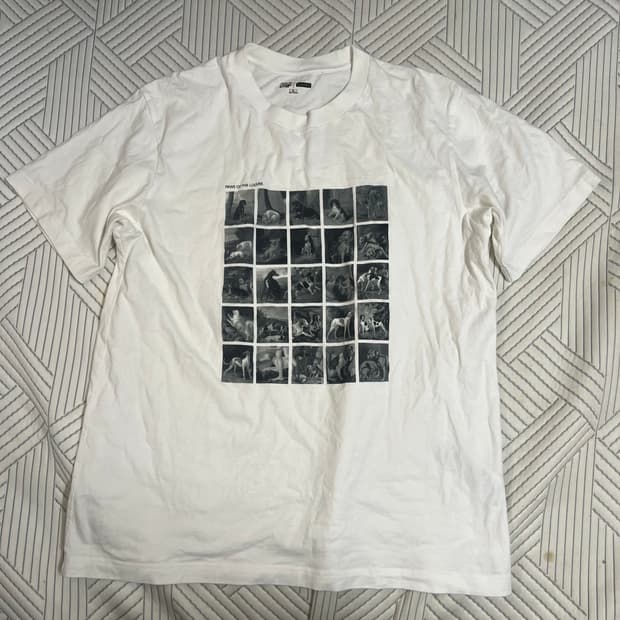 UTGP LOUVRE 반팔 XL UT 화이트 프린팅 빈티지 아메카지