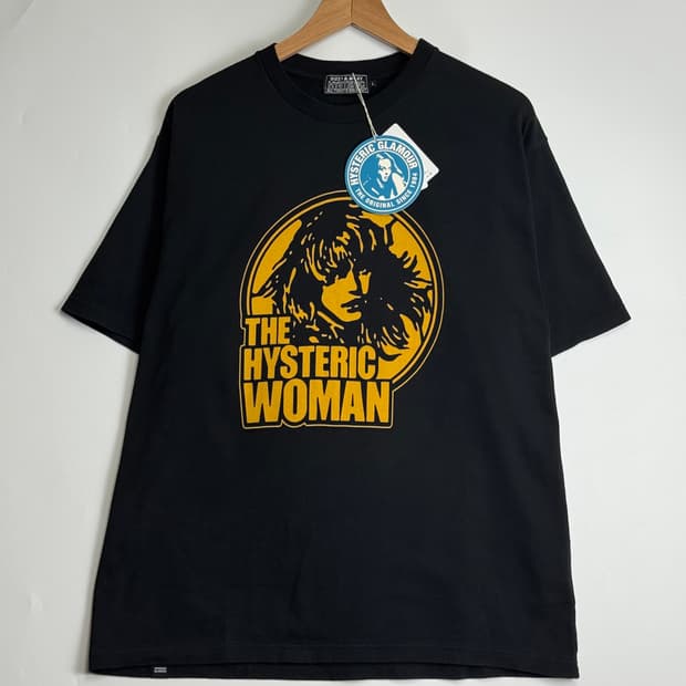 히스테릭 글래머 반팔 티셔츠 블랙 새상품 L
