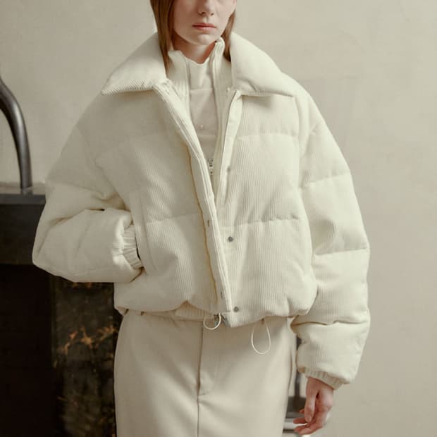 LE MUSEE 뮤제 코듀로이 구스다운 패딩 자켓