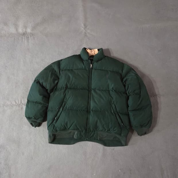 90s 폴로 푸퍼 패딩 M 95 다크그린