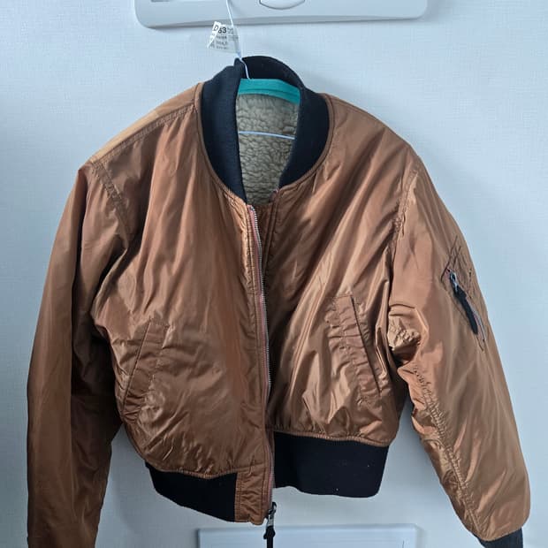 Y2k 페어리 브라운 양털뽀글이 크롭 패딩점퍼