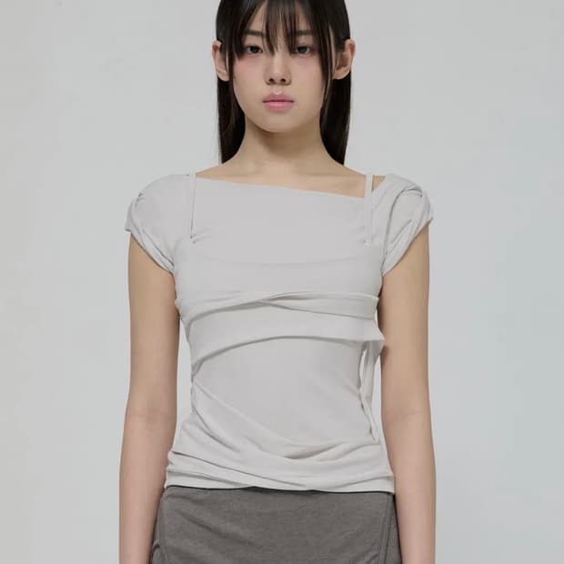 플레어업 Layered Bustier T-Shirt
